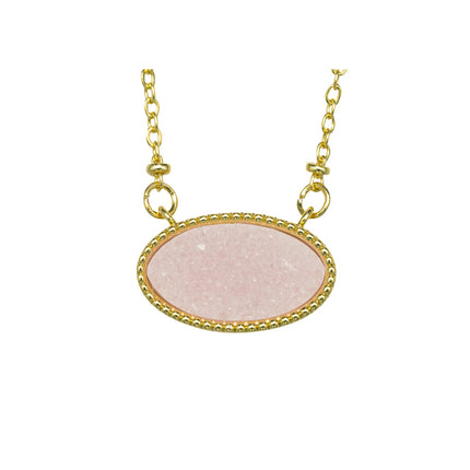 Oval Druzy Necklace