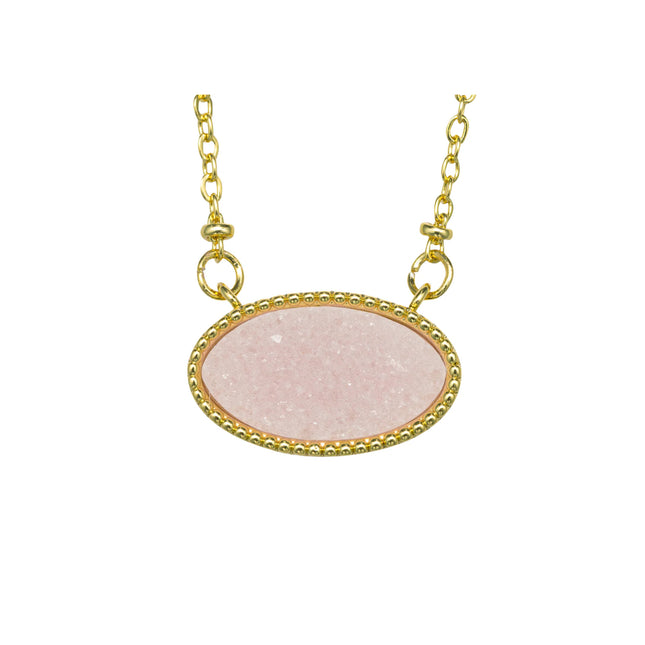 Oval Druzy Necklace