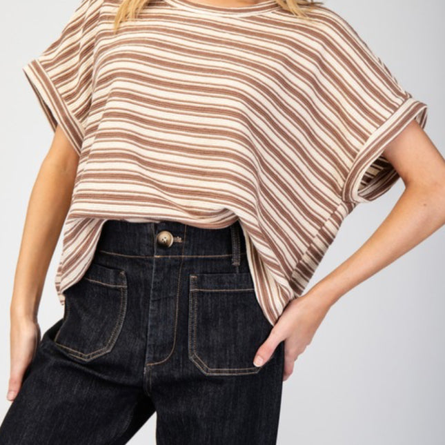 Striped Round Neck Top