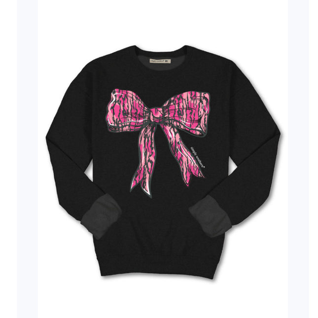 Pink Bark Bow Crewneck