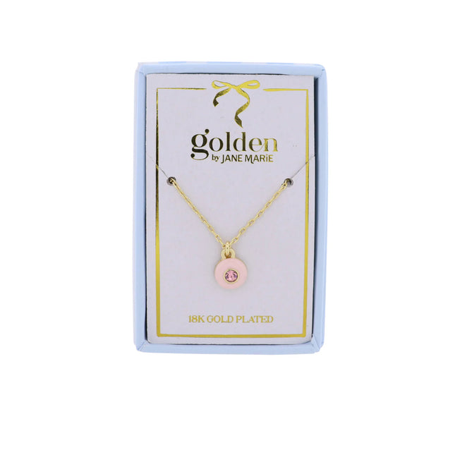 Pink Circle with Pink Center Crystal