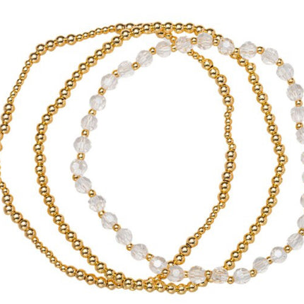 18K Gold Set of Three Birthstone Bracelets