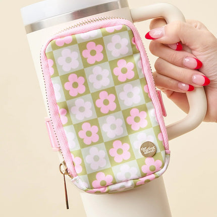 The Darling Effect Tumbler Fanny Pack-Checkered Floral