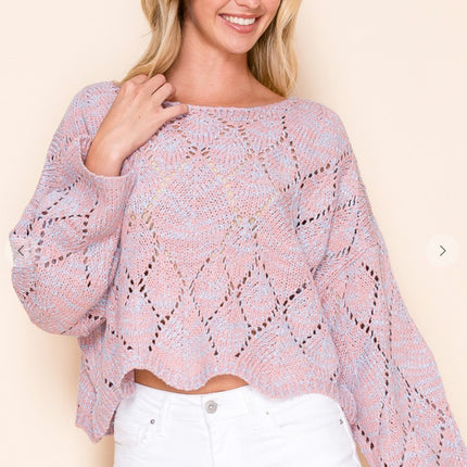 Multi Color Crochet Sweater Top