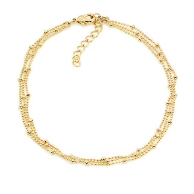 Triple chain Anklet