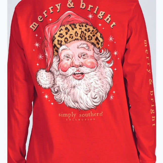 LS Merry and Bright Santa Tee
