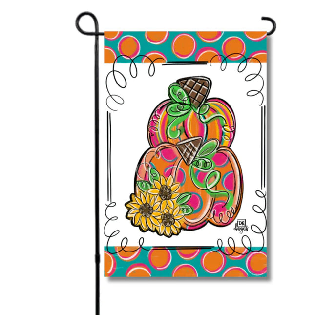 Sunflower Pumpkin Garden Glam Flag
