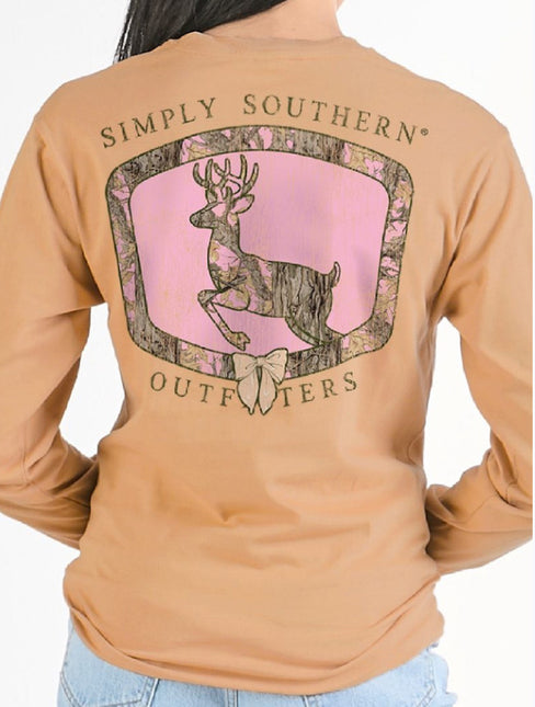Youth Long Sleeve Camo Deer Shirt