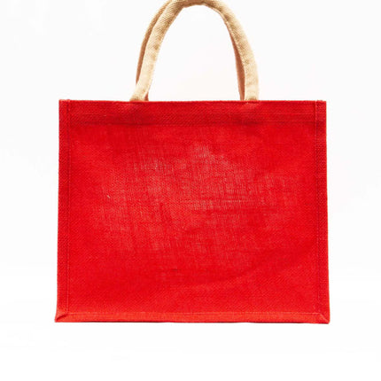 Jute Gift Tote Red