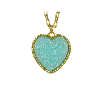 Heart Druzy Necklace