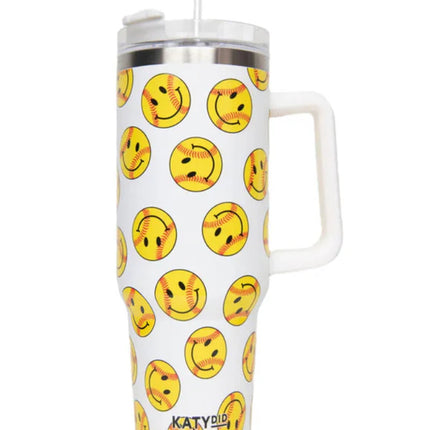 Softball Smiley Tumbler