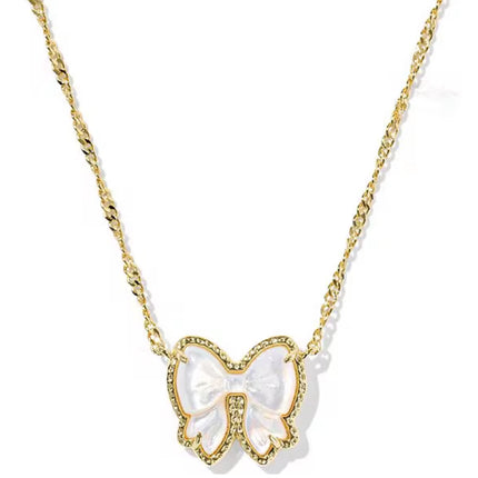 Haley Bow Short Pendant Necklace