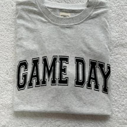 SUNKISSEDCOCONUT Game Day Tee- Salty Grey