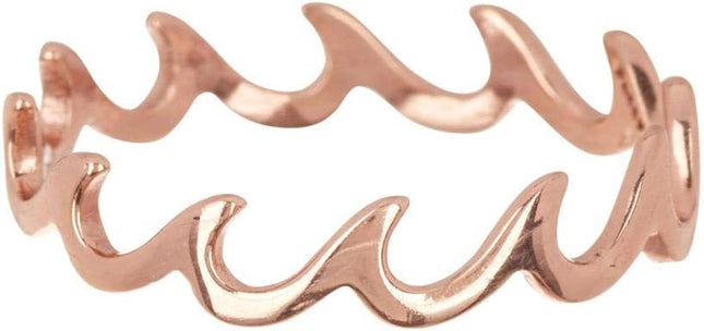 Wave Band Ring Rosegold
