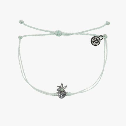 PuraVida Open Pineapple Silver Bracelet