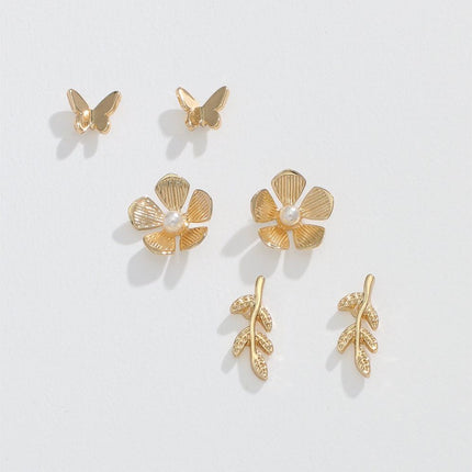 Periwinkle Gold Garden Trip Earrings