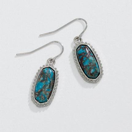 Periwinkle Turquoise Silver earrings