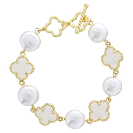 Jane Marie Pearls & Gold Bracelets