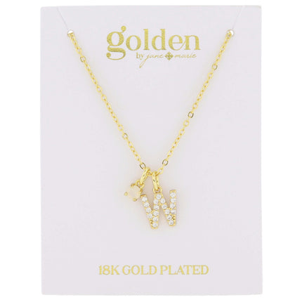 Jane Marie My Golden Mark Gold Initial Necklace