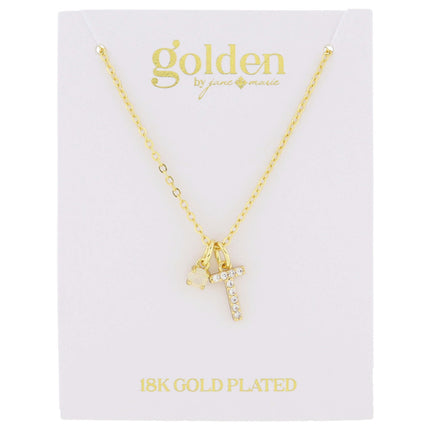 Jane Marie My Golden Mark Gold Initial Necklace