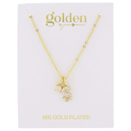 Jane Marie My Golden Mark Gold Initial Necklace