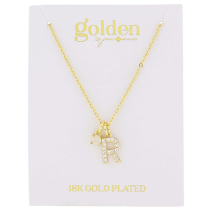 Jane Marie My Golden Mark Gold Initial Necklace