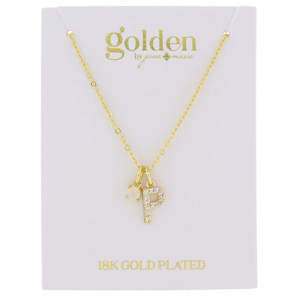 Jane Marie My Golden Mark Gold Initial Necklace