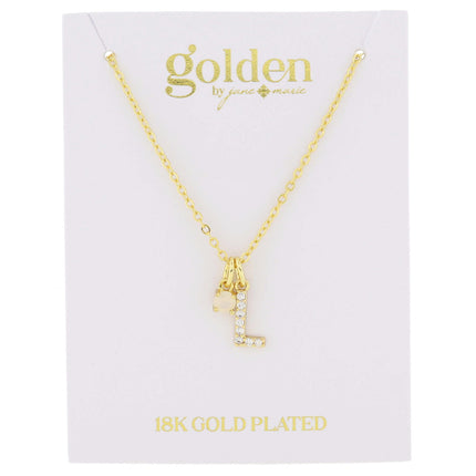 Jane Marie My Golden Mark Gold Initial Necklace