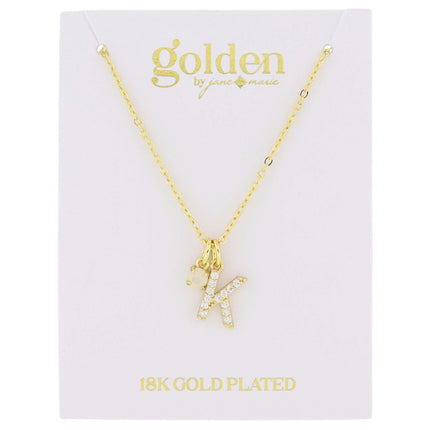 Jane Marie My Golden Mark Gold Initial Necklace