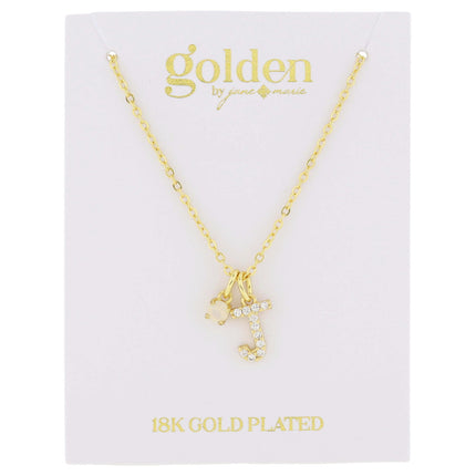 Jane Marie My Golden Mark Gold Initial Necklace