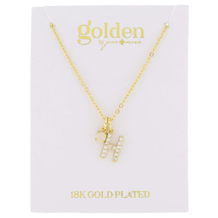 Jane Marie My Golden Mark Gold Initial Necklace