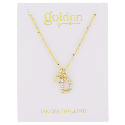 Jane Marie My Golden Mark Gold Initial Necklace