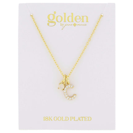 Jane Marie My Golden Mark Gold Initial Necklace