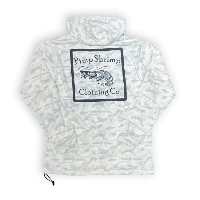 White/Green Camo Comfort Lined T-Shirt Hoodie