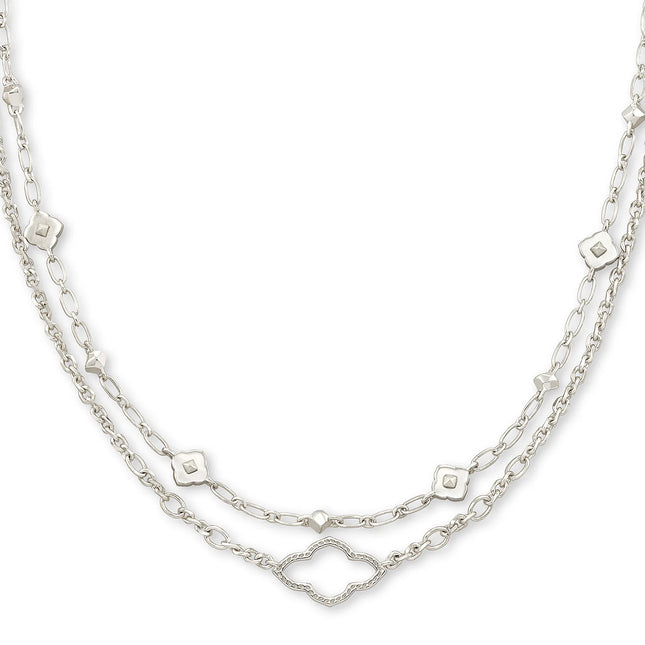 Silver Abbie Multi Strand Necklace