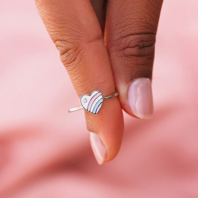 Pastel Vintage Heart Ring
