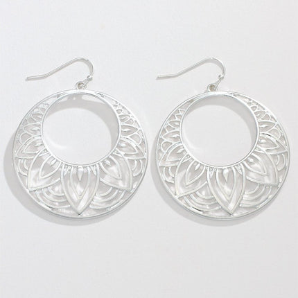 Periwinkle Silver Open Circle Earrings