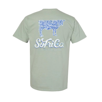 Southern Fried Cotton Paisly Cow T-shirt