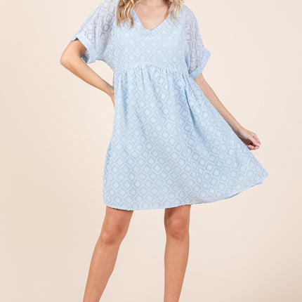 Rolypoly Geo Dress Sky Blue