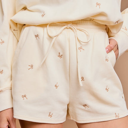 Gilli Ribbon Embroidered Sweat Shorts