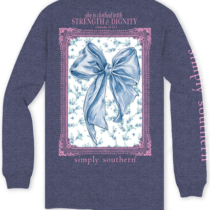 Simply Southern She Is Clothed Denim L/S Tee