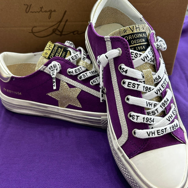 Purple/Gold Pop Sneakers