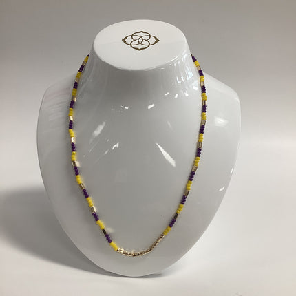 Alex Carol Purple Gold and Crystal Mix Necklace