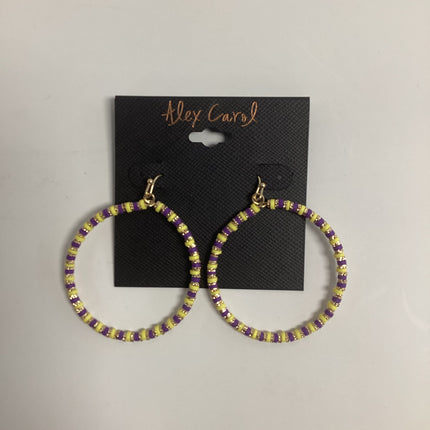 Alex Carol Rubber Bead and Gold Disc Hoop