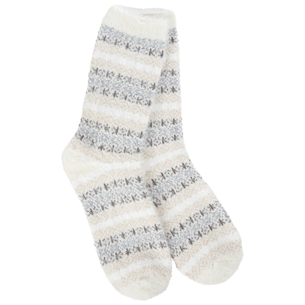 World’s Softest Socks Holiday Feather Multi Stripe Crew