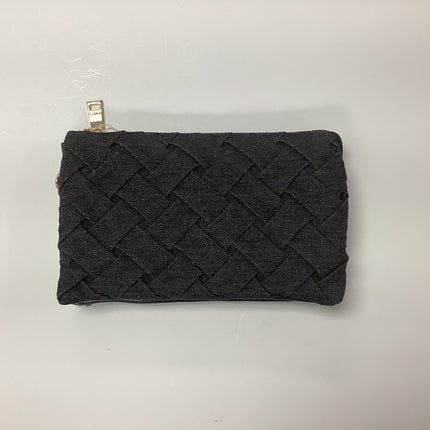 Jen Co Riley Denim Crosshatch purse