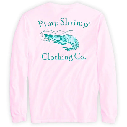 Pimp Shrimp LS Original Logo - Pink Jady