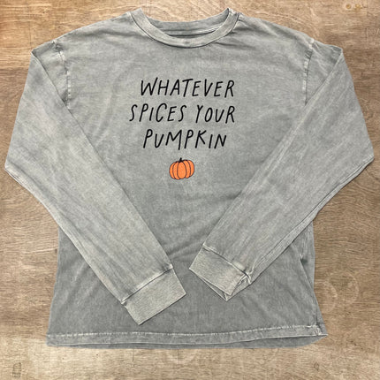 Whatever Spices Your Pumpkin Graphic LS Tee