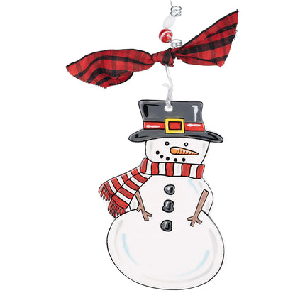 Glory Haus Tophat Snowman Flat Ornament