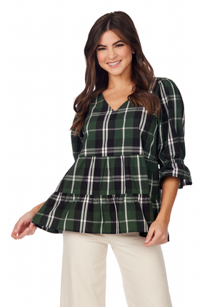 Mudpie Ashford Plaid Top